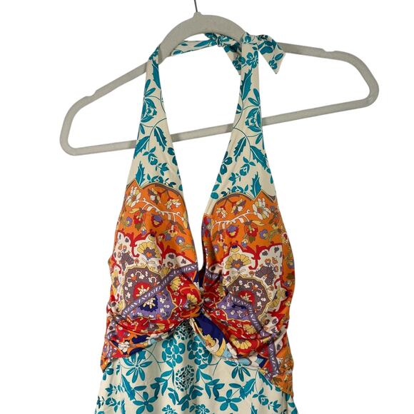 Johnny Was Ellyo Twist One Piece Floral Swimsuit Boho Vacation Beach Womens XL - Picture 3 of 8
